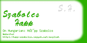 szabolcs happ business card